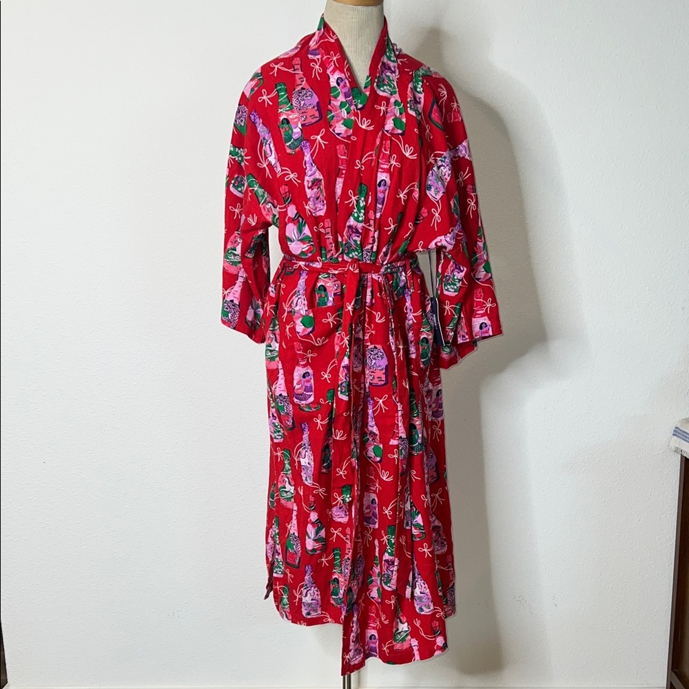 Printfresh Christmas Pop The Bubbly Organic Cotton Robe
